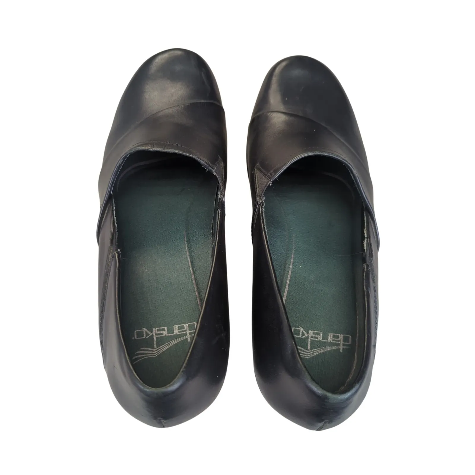 Dansko Rosaline Black Leather Wedge Slip Casual Comfort Clogs Shoes Womens 41 11 - Image 5