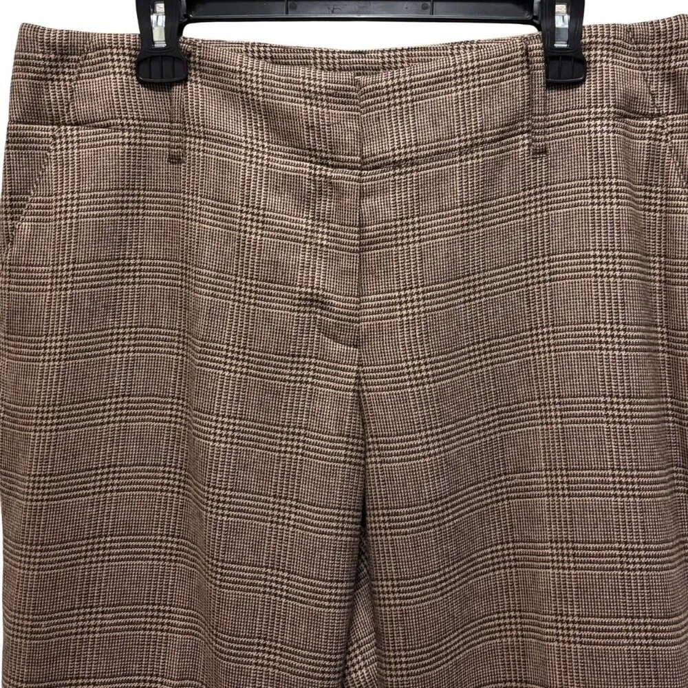 Michael Michael Kors Womens Plaid Trousers Size 14 Wool/Viscose - Image 2