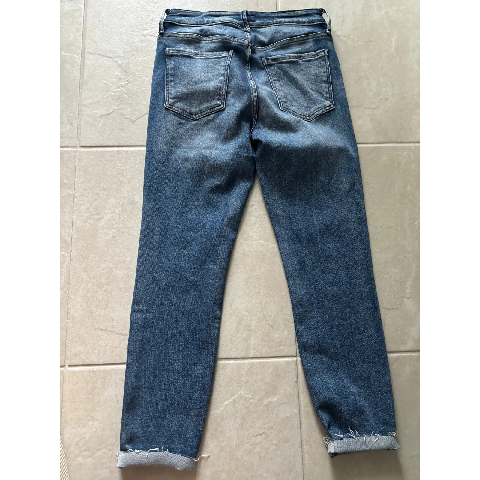 KUT From The Kloth Jeans Womens 8 Blue Denim High Rise‎ Cropped Distressed - Image 4