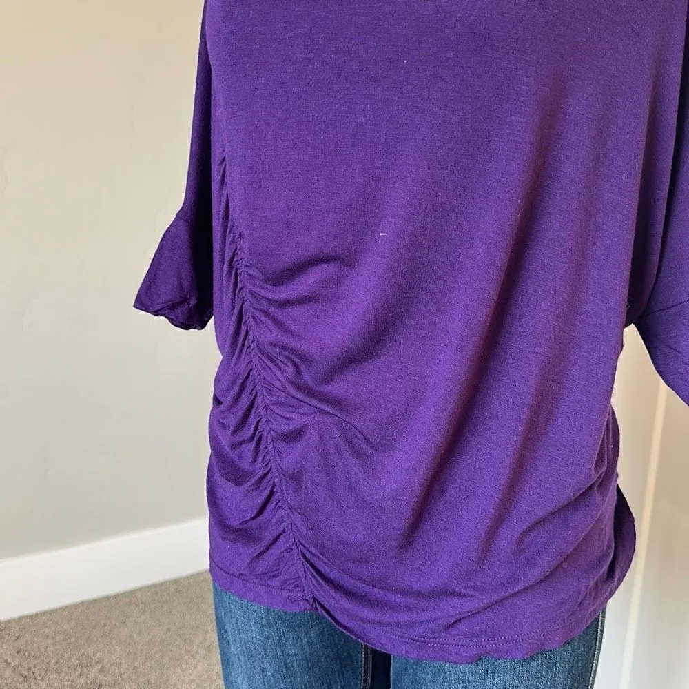 Flats & Heels Asymmetrical Top Purple - Image 5