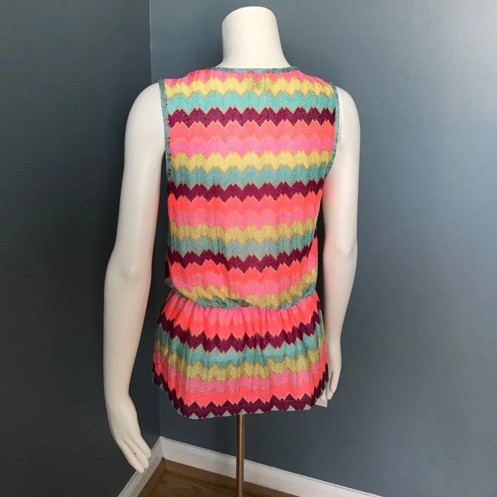 ASOS gorgeous neon tank coral, plum, aqua & yellow - Image 4