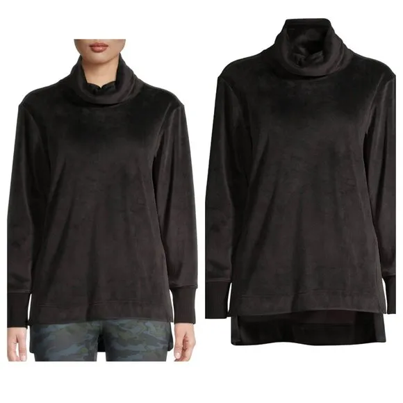 Athletic Works Women's Athleisure Velour Pullover Funnel Cowlneck  SZ Medium - Image 2