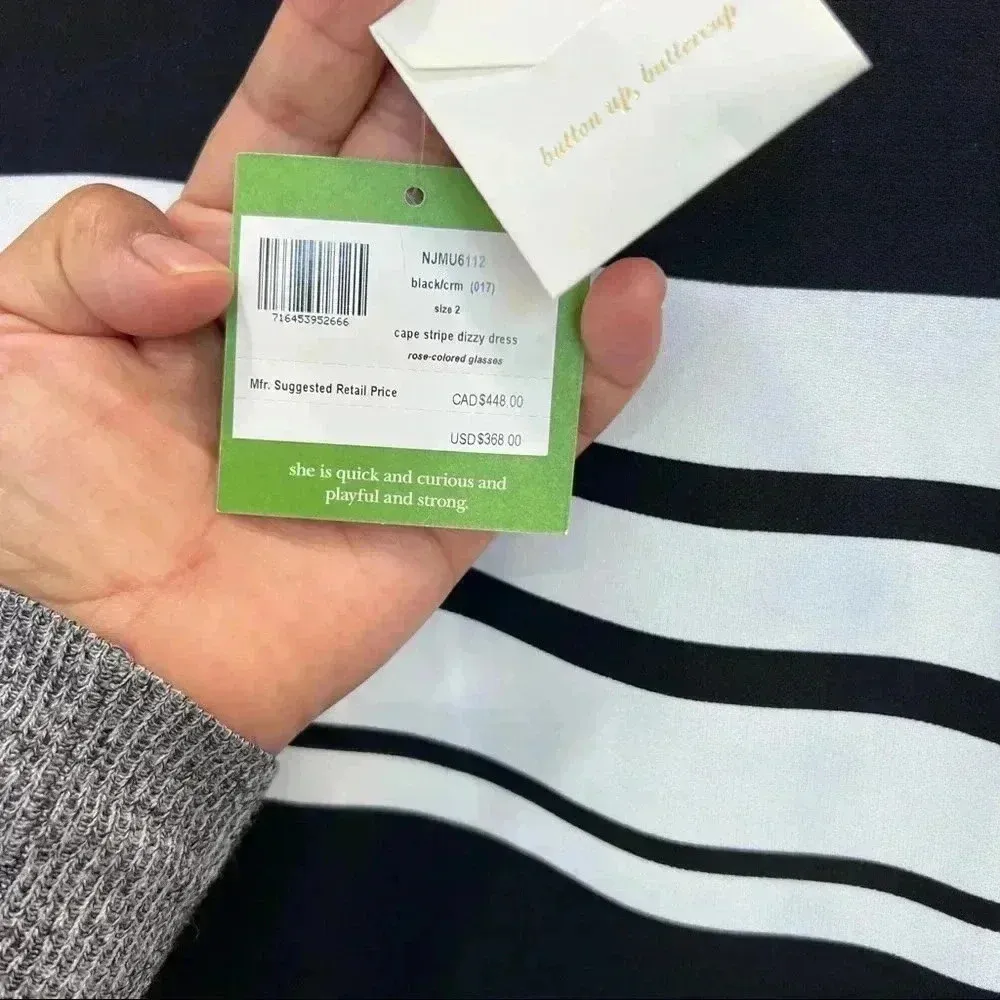 NWT Kate Spade Cape Stripe Dress size 2 - Image 8