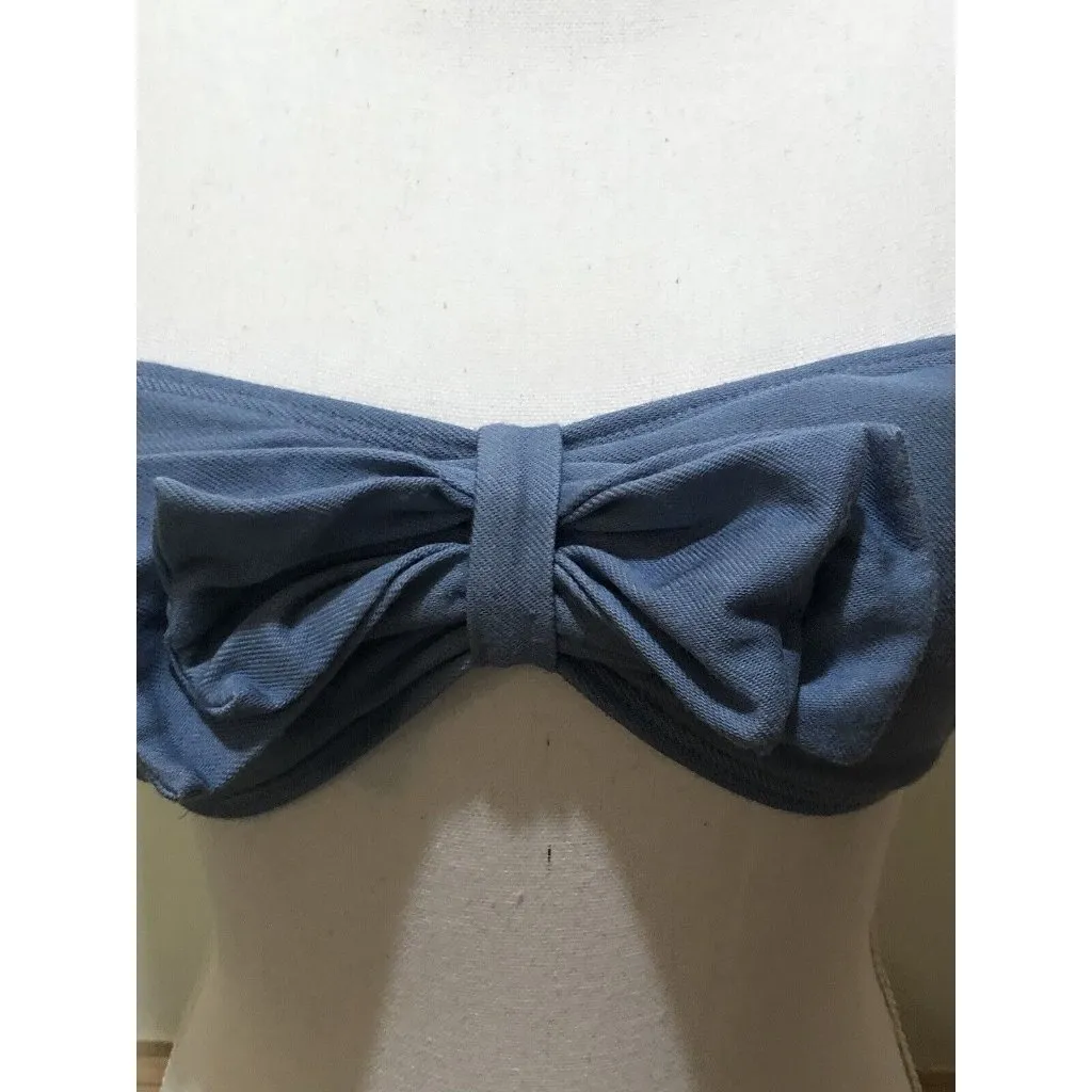 BP ~ Bikini Top ~ Strapless ~ Blue ~ Size Small - Image 2