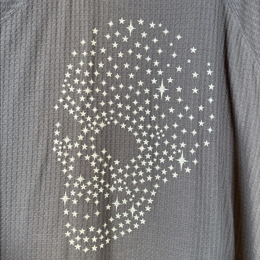 Torrid Gray Waffle Knit Short Sleeve Shirt Scoop Neck Size 5X EUC #5864 - Image 3