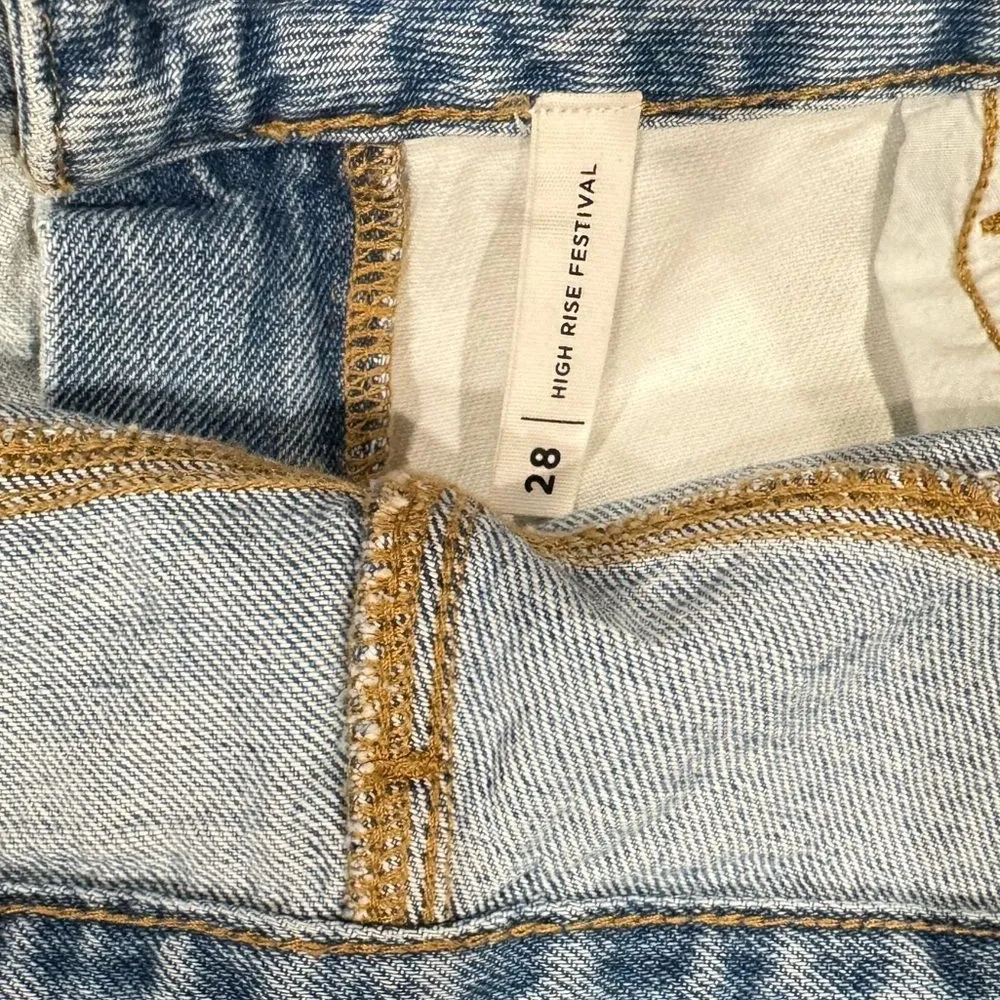 Pacsun High Rise Festival Colorblock Shorts Women’s 28 - Image 4