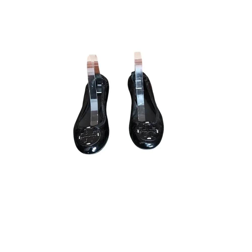 Tory Burch Black Patent Leather Ballet Flats - Image 5
