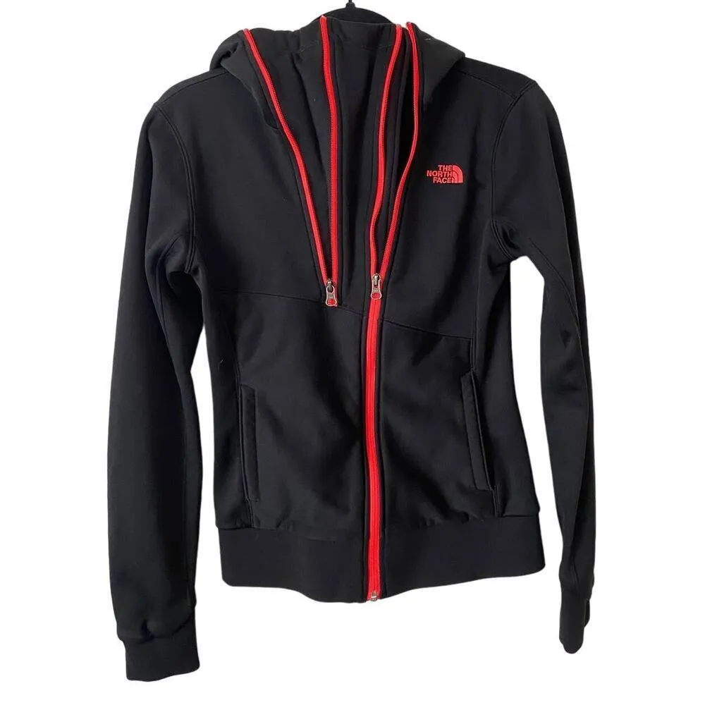 Women's North Face Thatch Jacket Asymmetric Fleece Lined Zip Long Sleeve - XS - Image 3