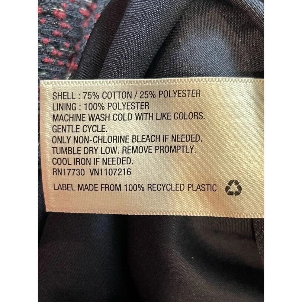 Merona Blue Purple Textured Sleeveless Jumper Winter Pocketed Dress S - Image 13