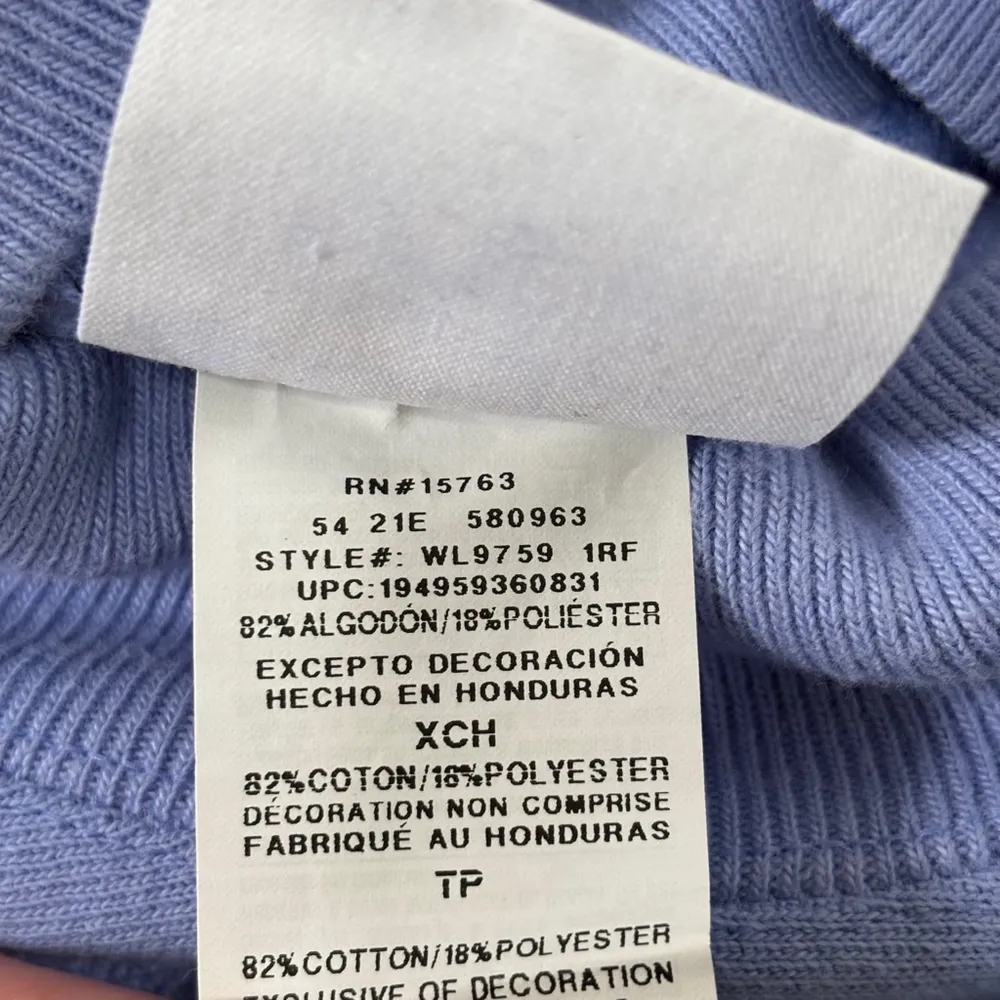 Champion Reverse Weave Oversized Sweatshirt Womens XS Periwinkle Crop Athleisure - Image 9