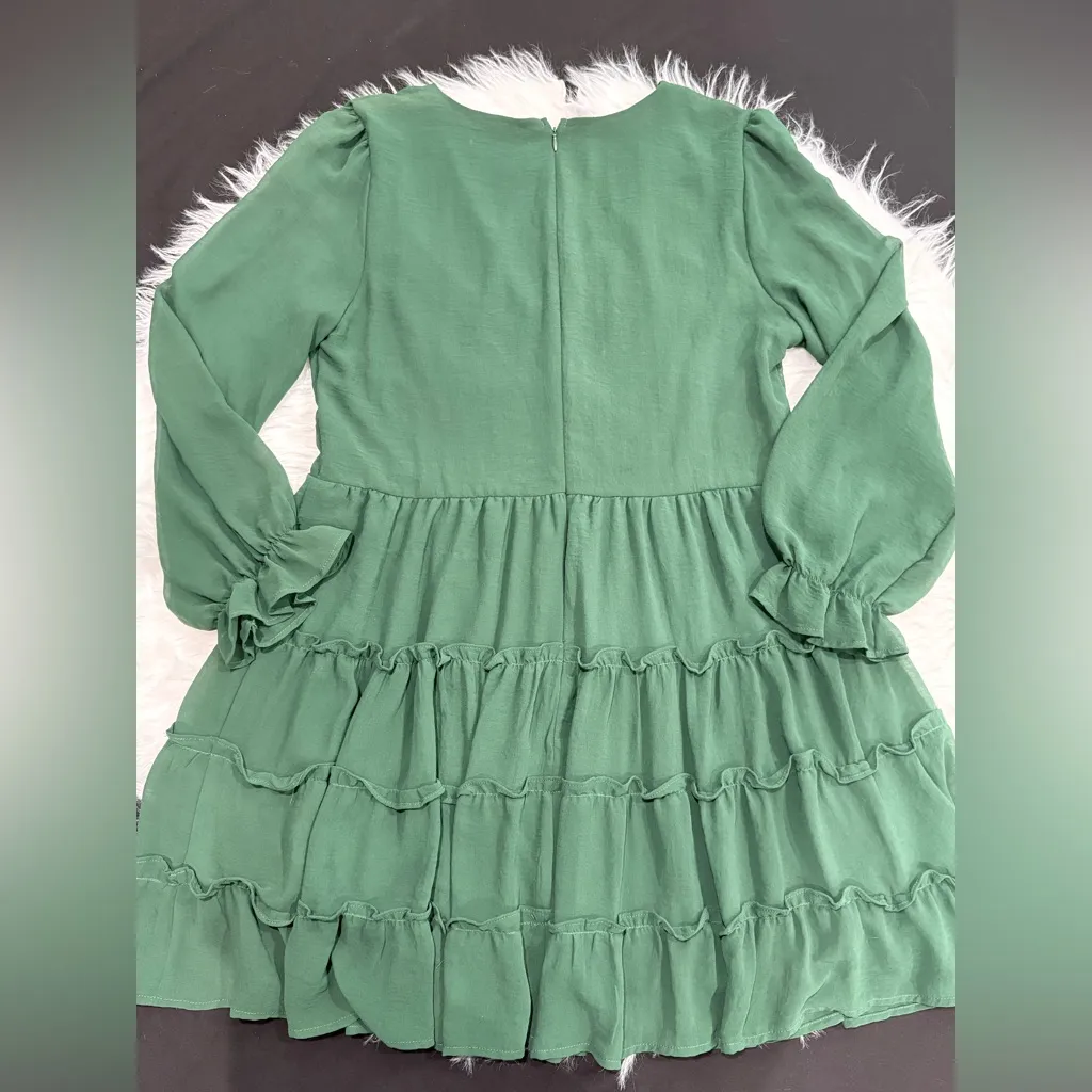 Soho Emerald Long Sleeve Dress Size 10 - Image 2