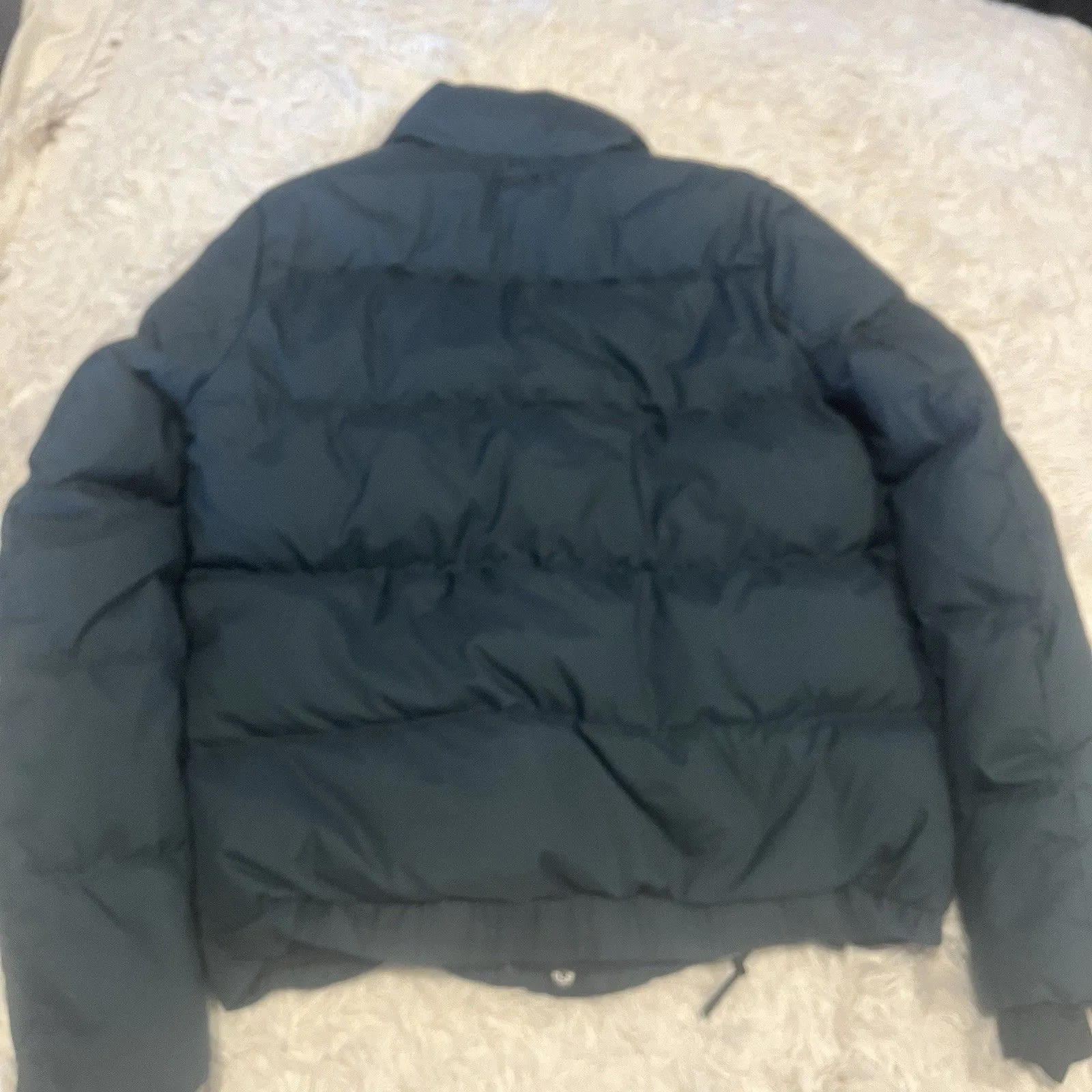 Athleta Goose Down Puffer Winter Coat Navy Blue Women’s Small Full Zip EUC - Image 15