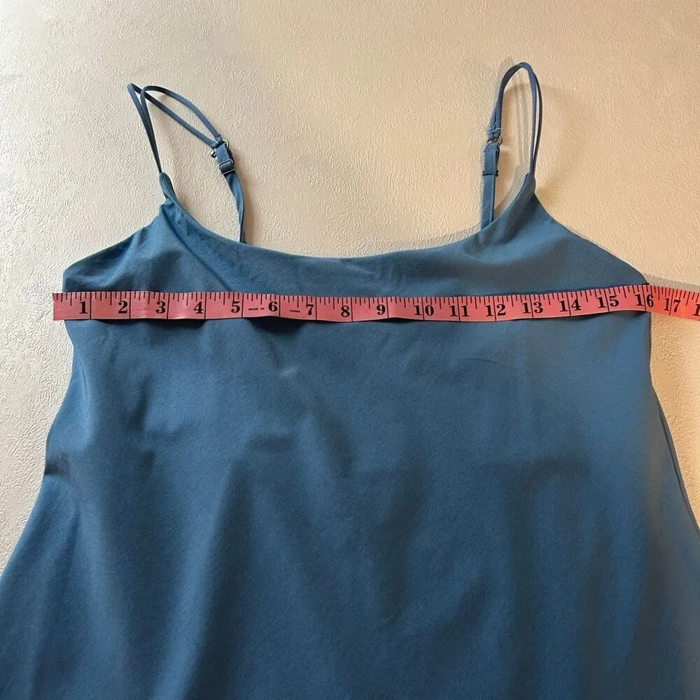 Abercrombie & Fitch Blue Slip Dress Size M | Minimalist Satin Cami Dress Adjusta - Image 6