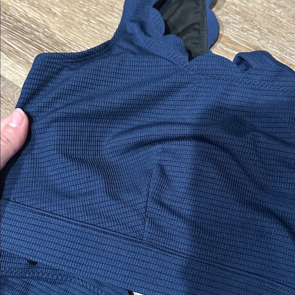 Navy Blue Scalloped Bikini Set size 10 maternity - Image 2