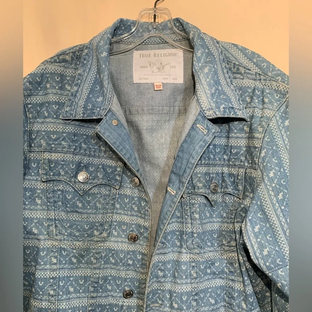 True Religion Plus Size Denim Trucker Jacket - Image 3