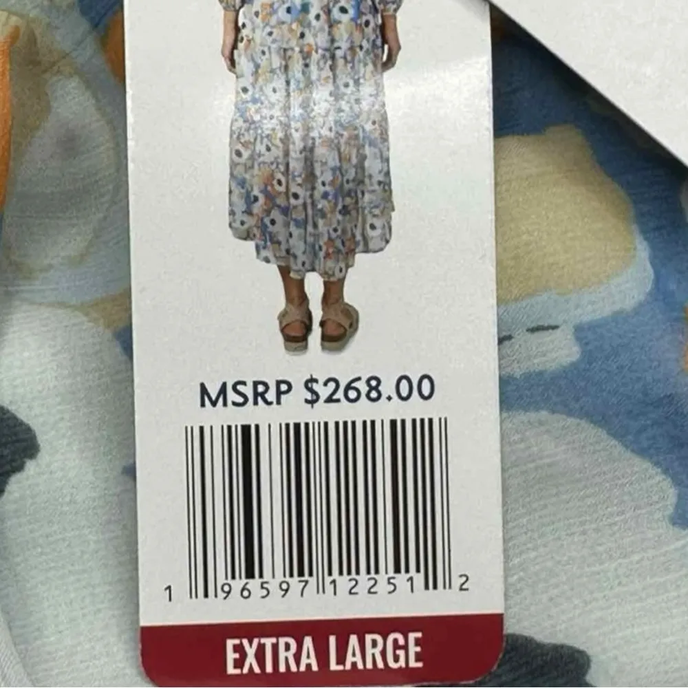 joie Size NWT Blue Floral Print Maxi Dress Size XL - Image 8