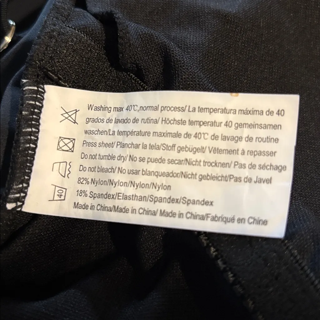 MaxModa Ruffle 1PC Swimsuit Black Size XL NWT Full Coverage Tank Beach Vacay - Image 8