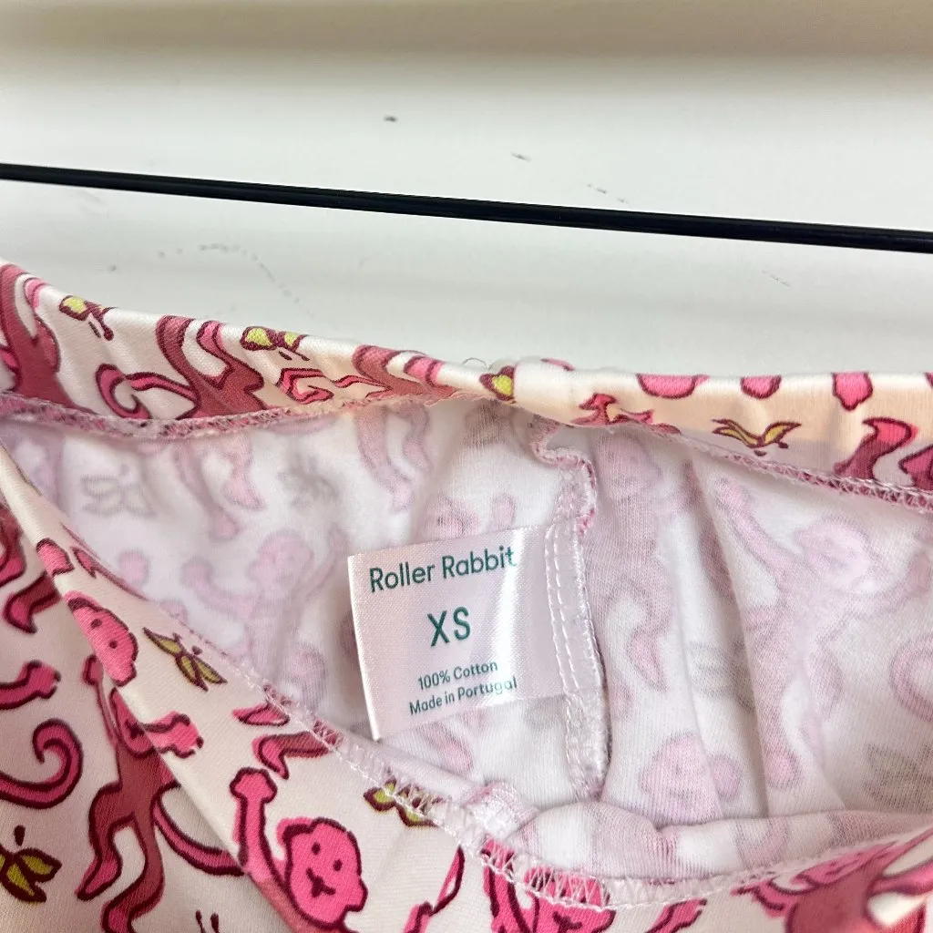 ROLLER RABBIT Monkey Pajamas in Pink Size X-Small - Image 9