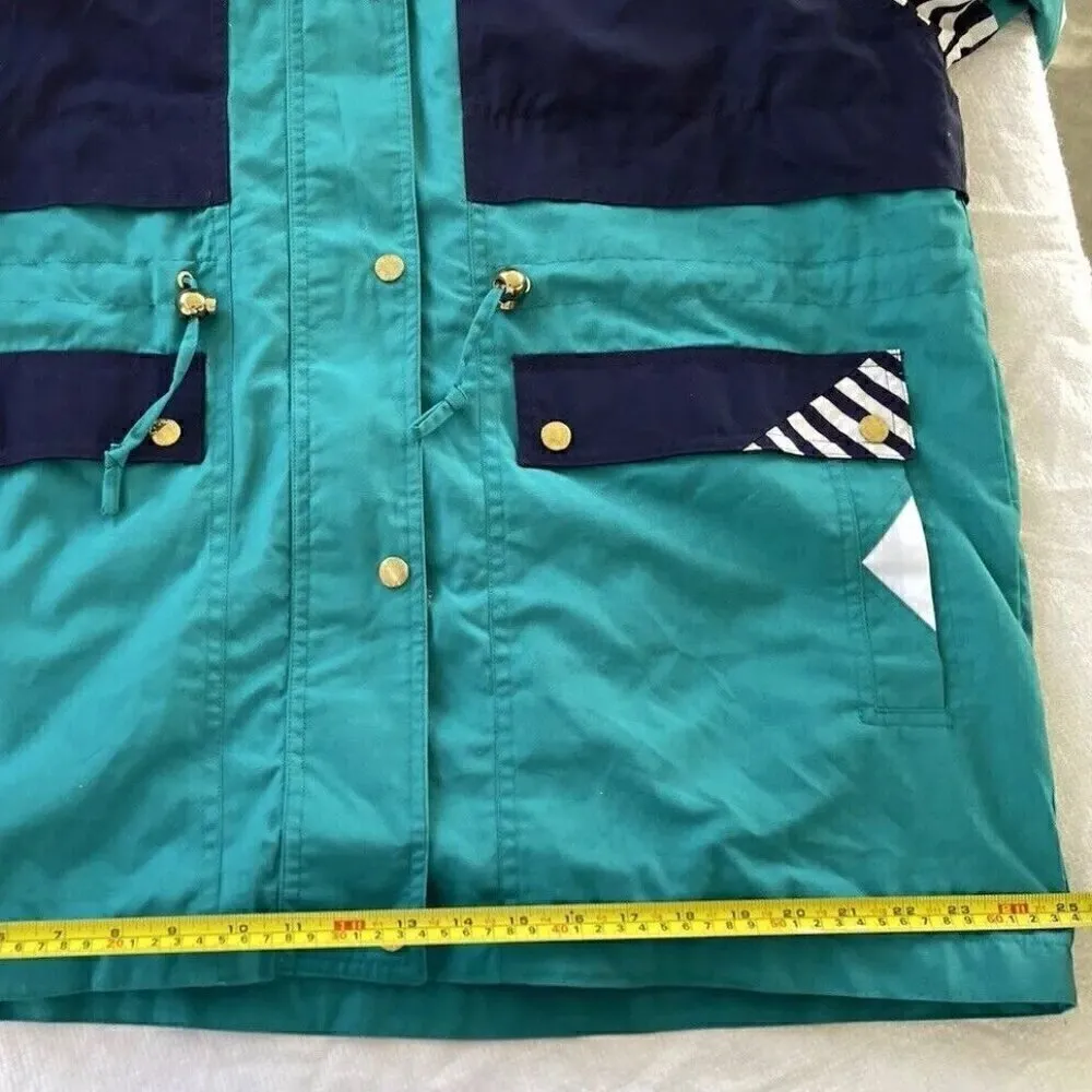 Vintage Current Seen Women’s 80’s 90s Retro Windbreaker Jacket Sz L made Russia - Image 7