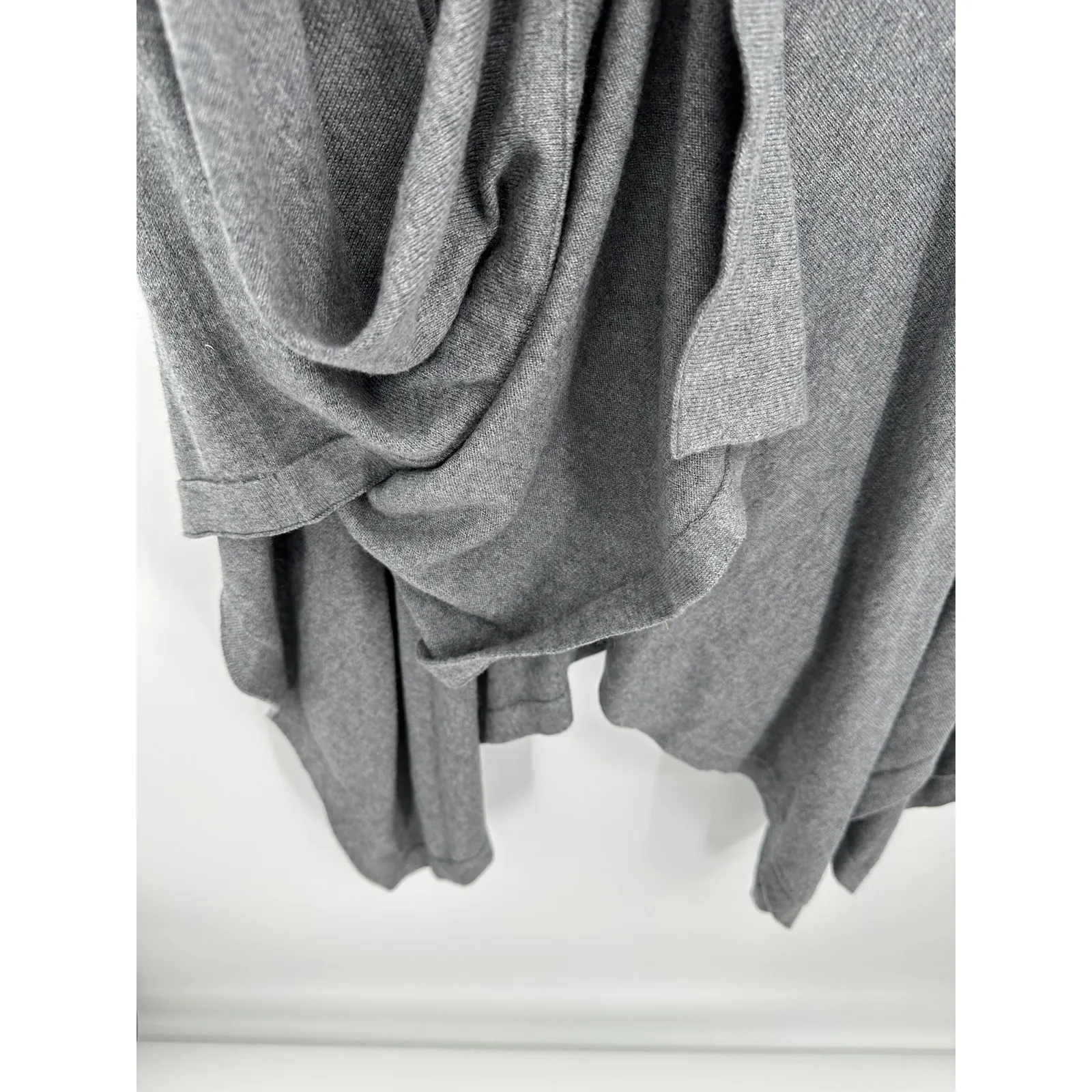 Martha Stewart Womens Long Tunic Sweater M/L Gray Oversized Slouchy Lagenlook Size M - Image 4