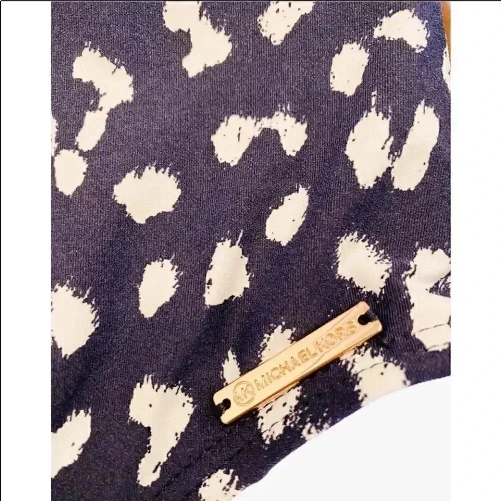 Michael Kors Navy and White Womens Swimming Suit - Image 4