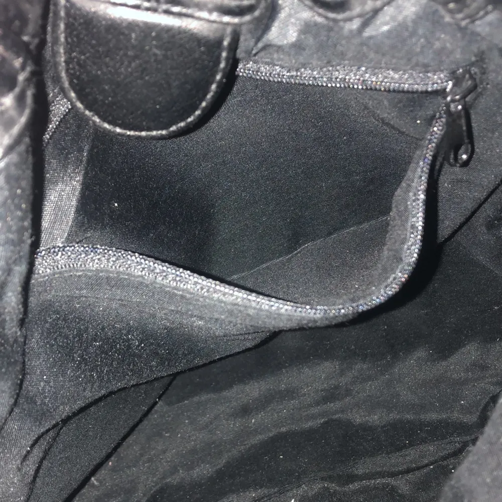 Huge Black Vinyl Boho Handbag With Magnetic Closure - Image 5