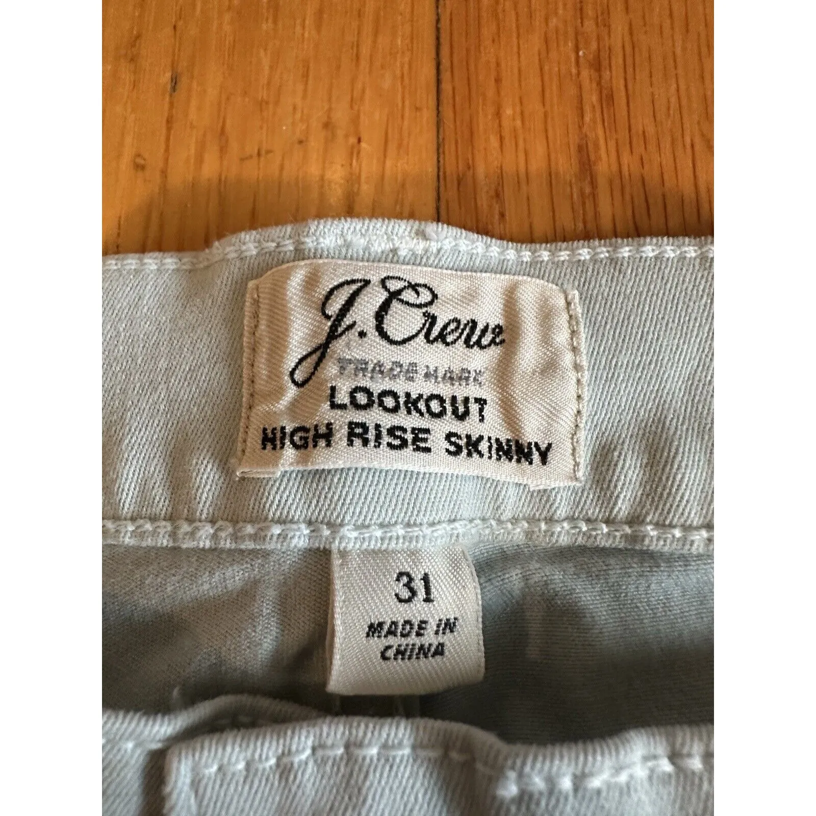 Womens J. Crew Lookout High Rise Skinny G2405 Delicate Mint Denim Jeans Size 31 Green - Image 2