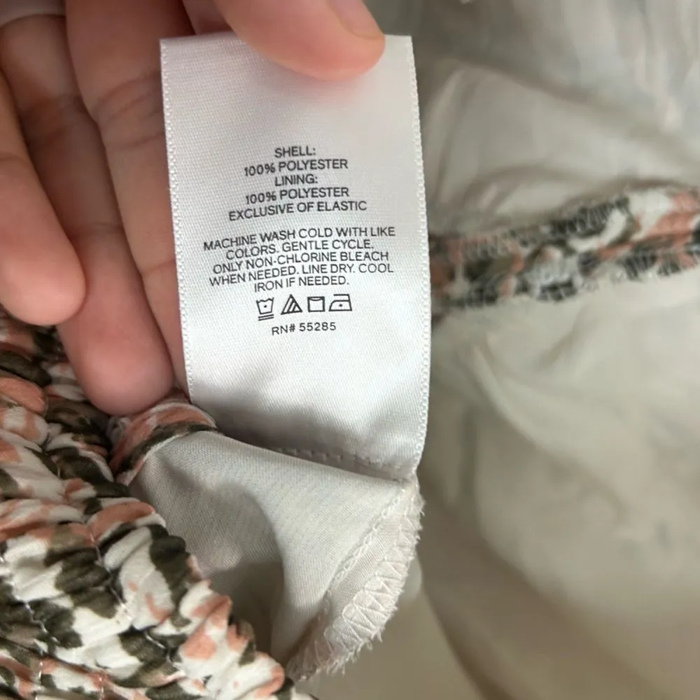 EXPRESS  Abstract print pleated button front romper size XL - Image 9