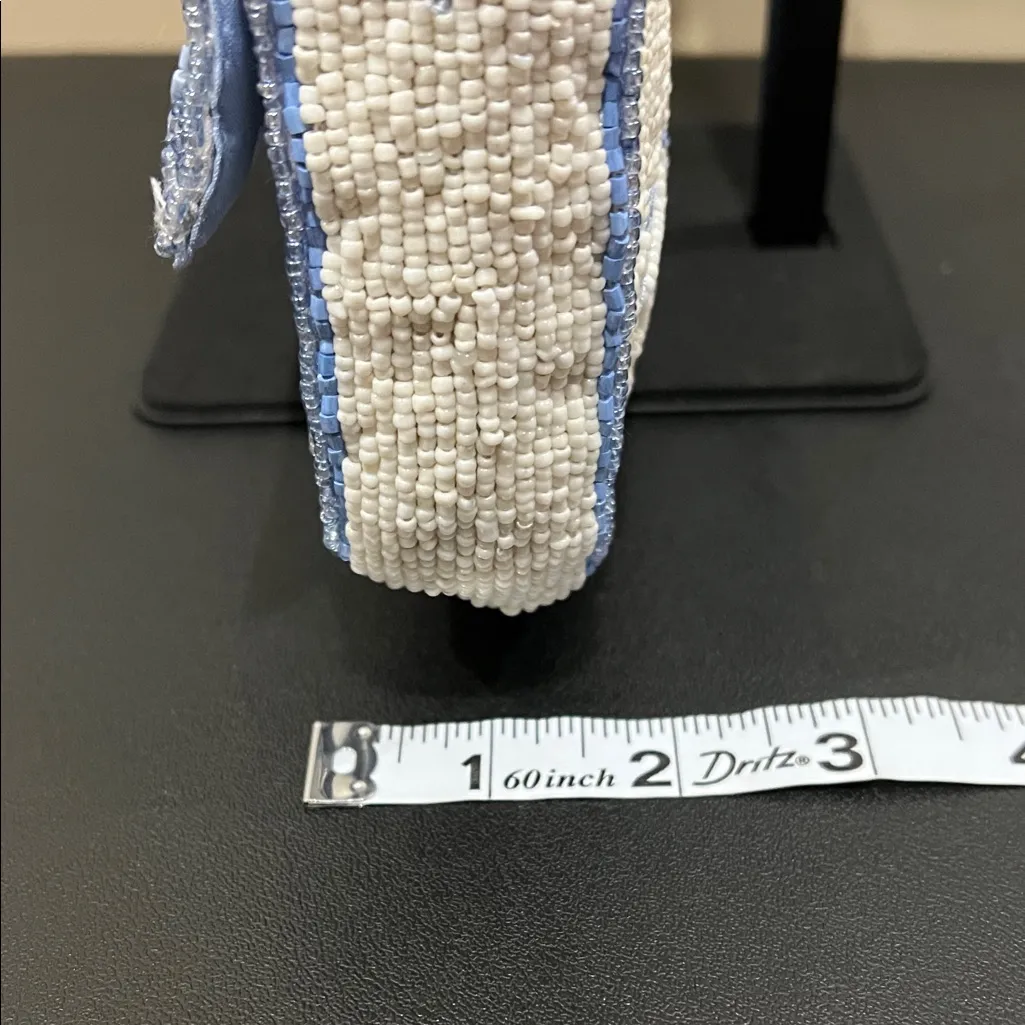 Made In India | Tropical Motif Beaded Shoulder Bag Blue - Image 13