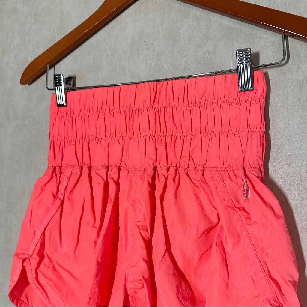 Free People Movement The Way Home Shorts Pull On High Rise Activewear Orange S - Image 4