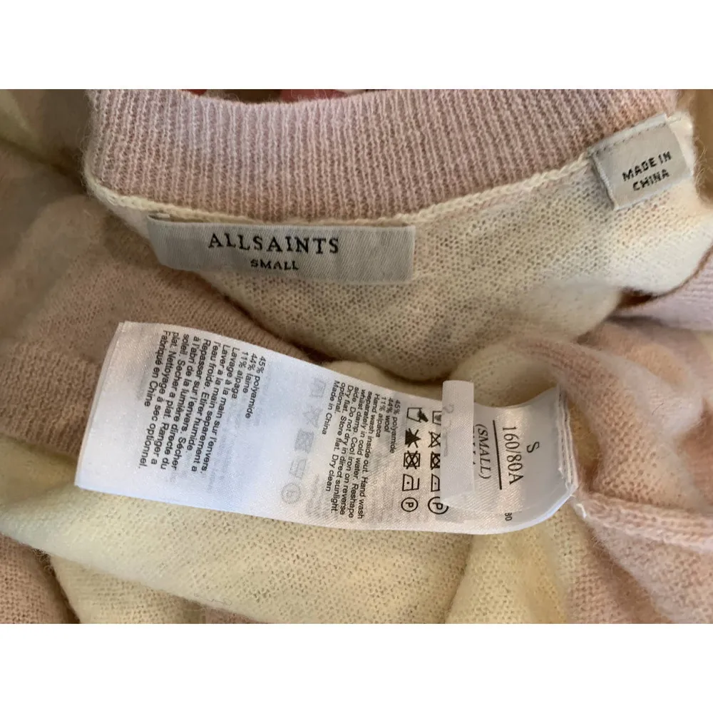 ALLSAINTS Byers Stripe V-Neck Sweater (S) - Image 6