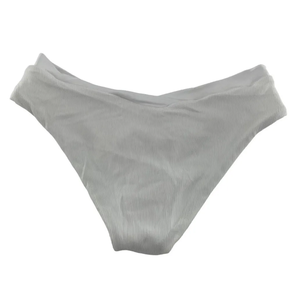 L*Space Ribbed Pratt Bikini Bottom Classic Style RHPTC21 White Size XS NWT - Image 9