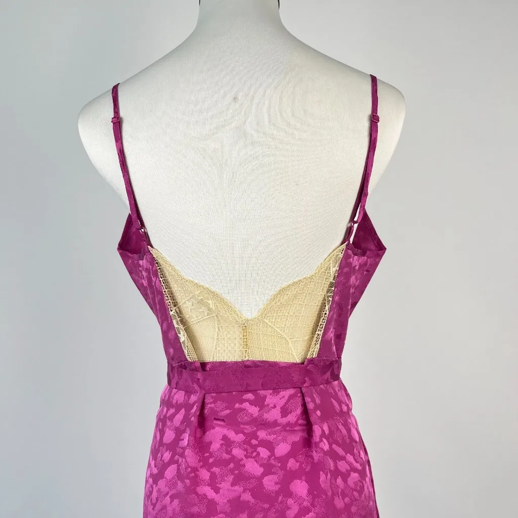 $498 ZADIG&VOLTAIRE Reglisse Silk Lace Pink Mini Dress Size M - Image 6