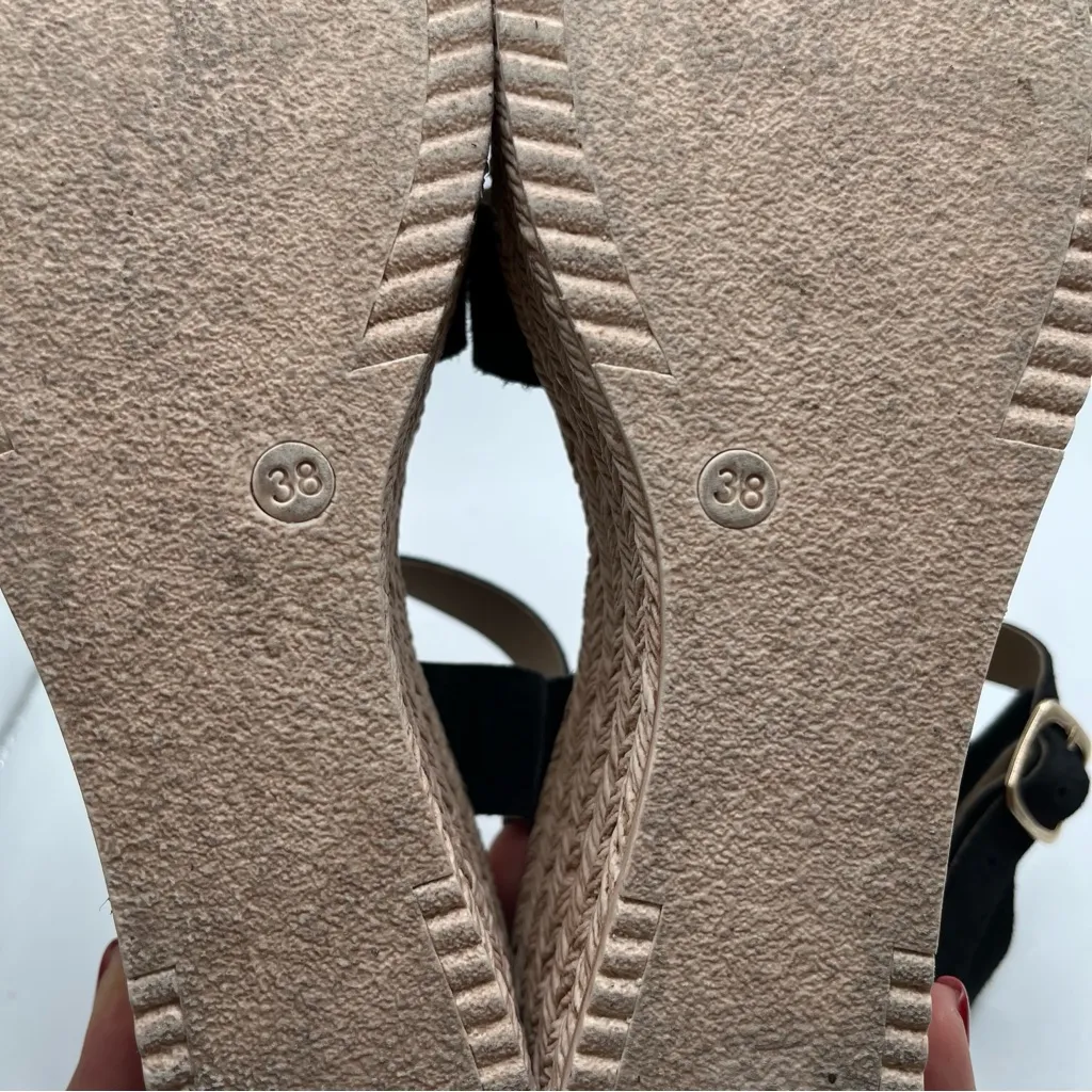 Cordani Women's Brazil black Espadrille Wedge Sandal Size 38 US Size 7.5 - Image 11