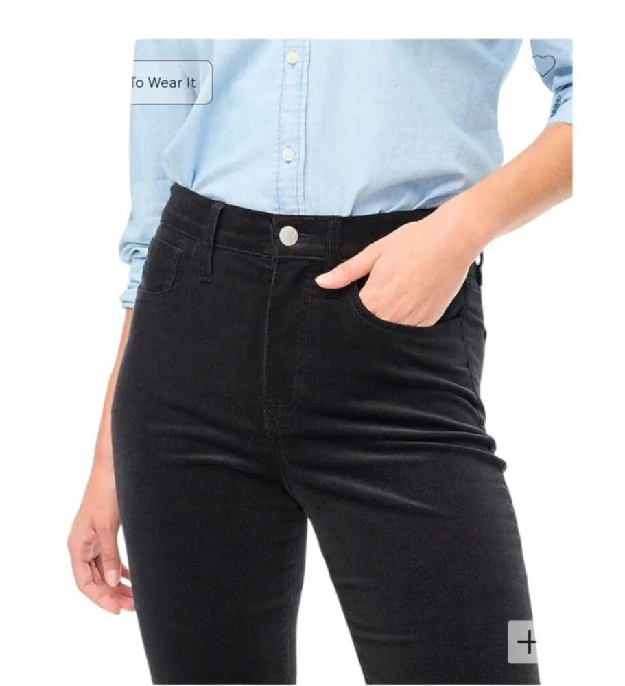 J. Crew Favorite Fit Black Corduroy Pants Size 27 Short - Image 3