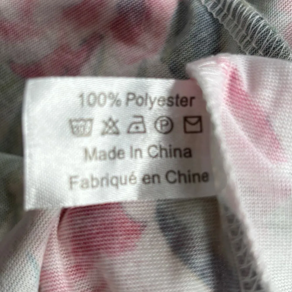 Show Me Your Mumu Pink Floral Kimono Robe One Size Watercolor Short Sleeve - Image 9