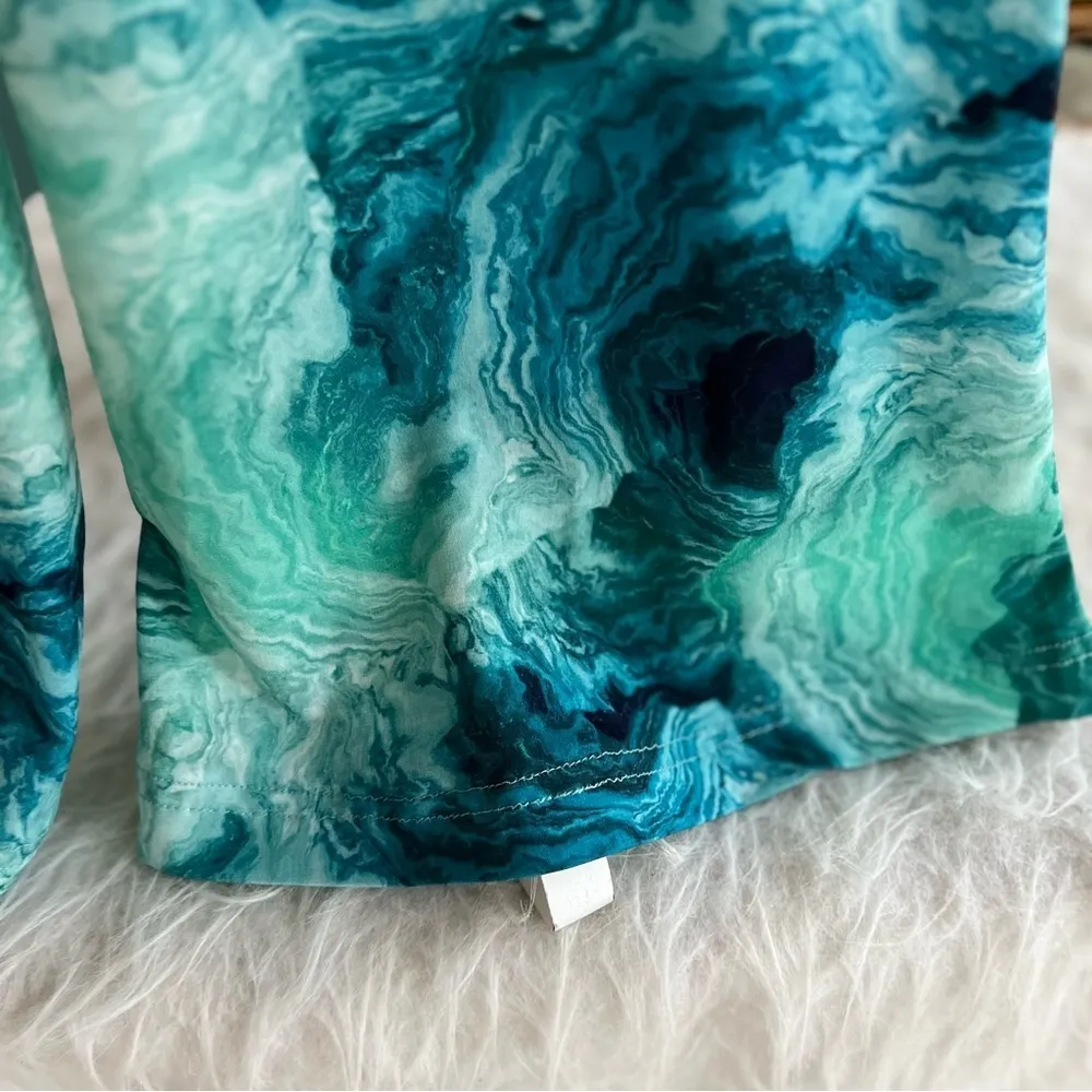 Club L London Bardot Jumpsuit Off the Shoulder Flared Mesh Blue Mint Glam NWT 2 - Image 12