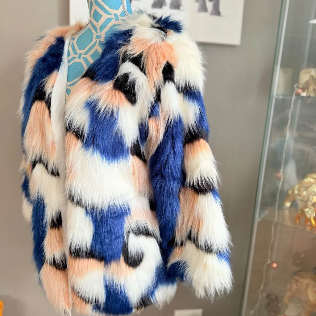 Wet seal Plush Jacket Women's Large Long Winter Warm Thickened Trench Coat - Image 6