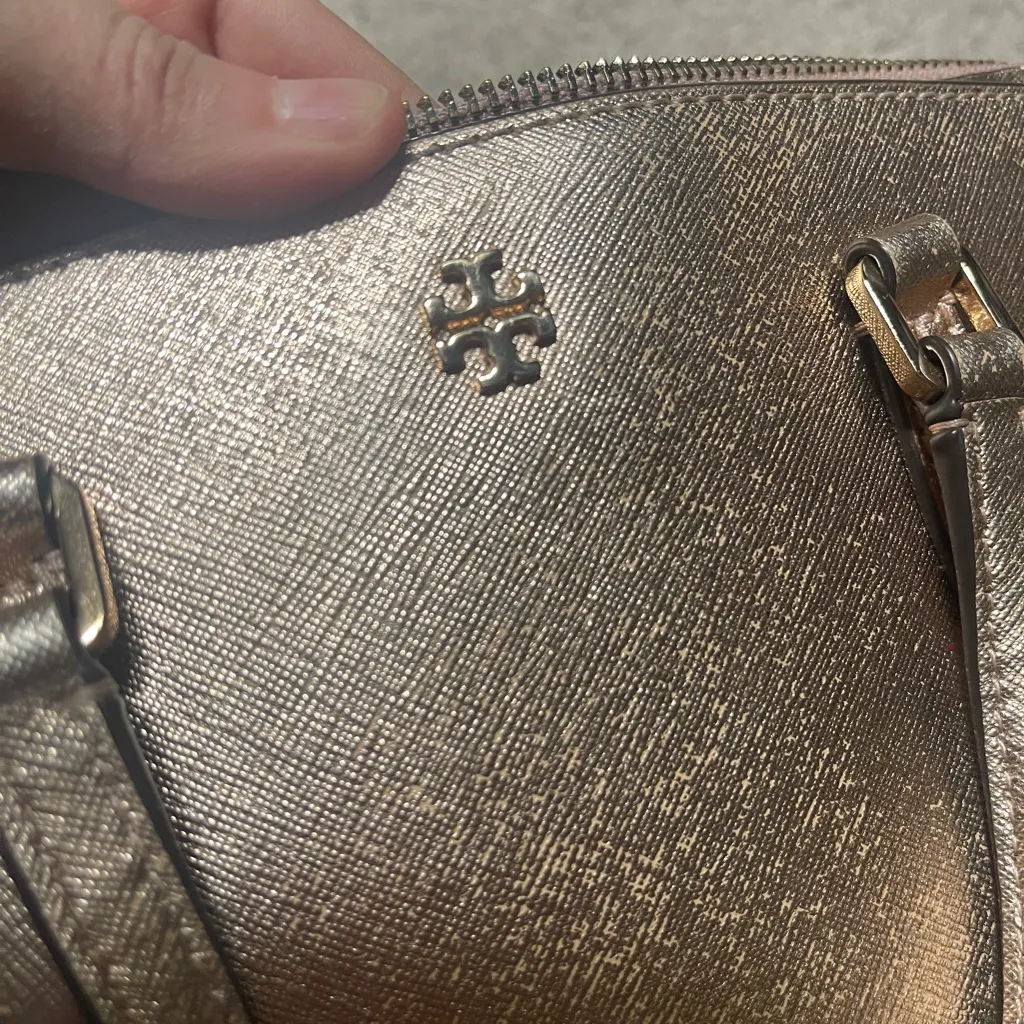 Tory Burch Metallic Gold Satchel - Image 7