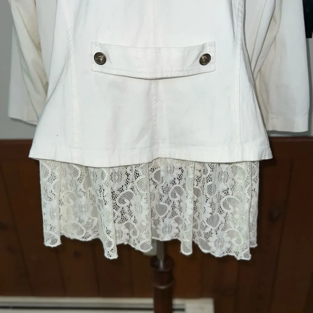 Adorable New Torrid Lace Peplum Military Jacket! - Image 6