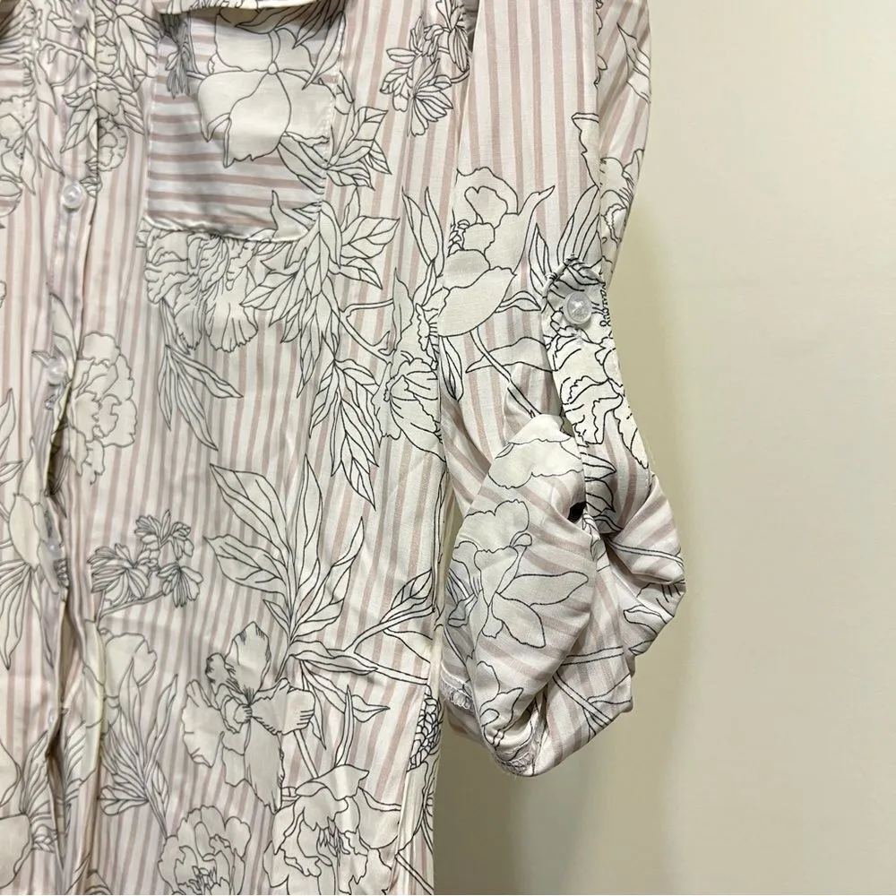 Express The City Shirt Silky Floral Button Down Shirt NEW Size XS - Image 8