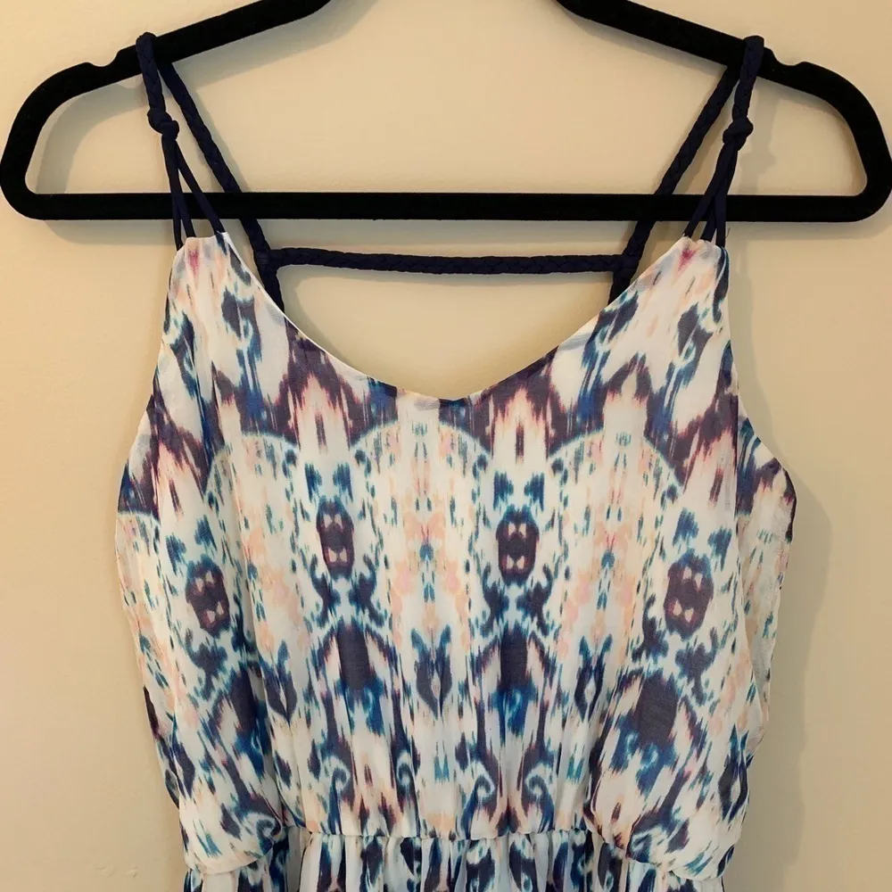 Xhilaration Xhiliration Pink & Blue Patterned High Low Dress - Image 2