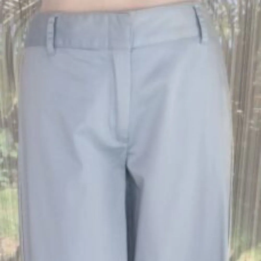 BCBG MAXAZRIA Stretch Cotton Spandex Crop Pant New Blue White Trim $134 NWT - Image 5
