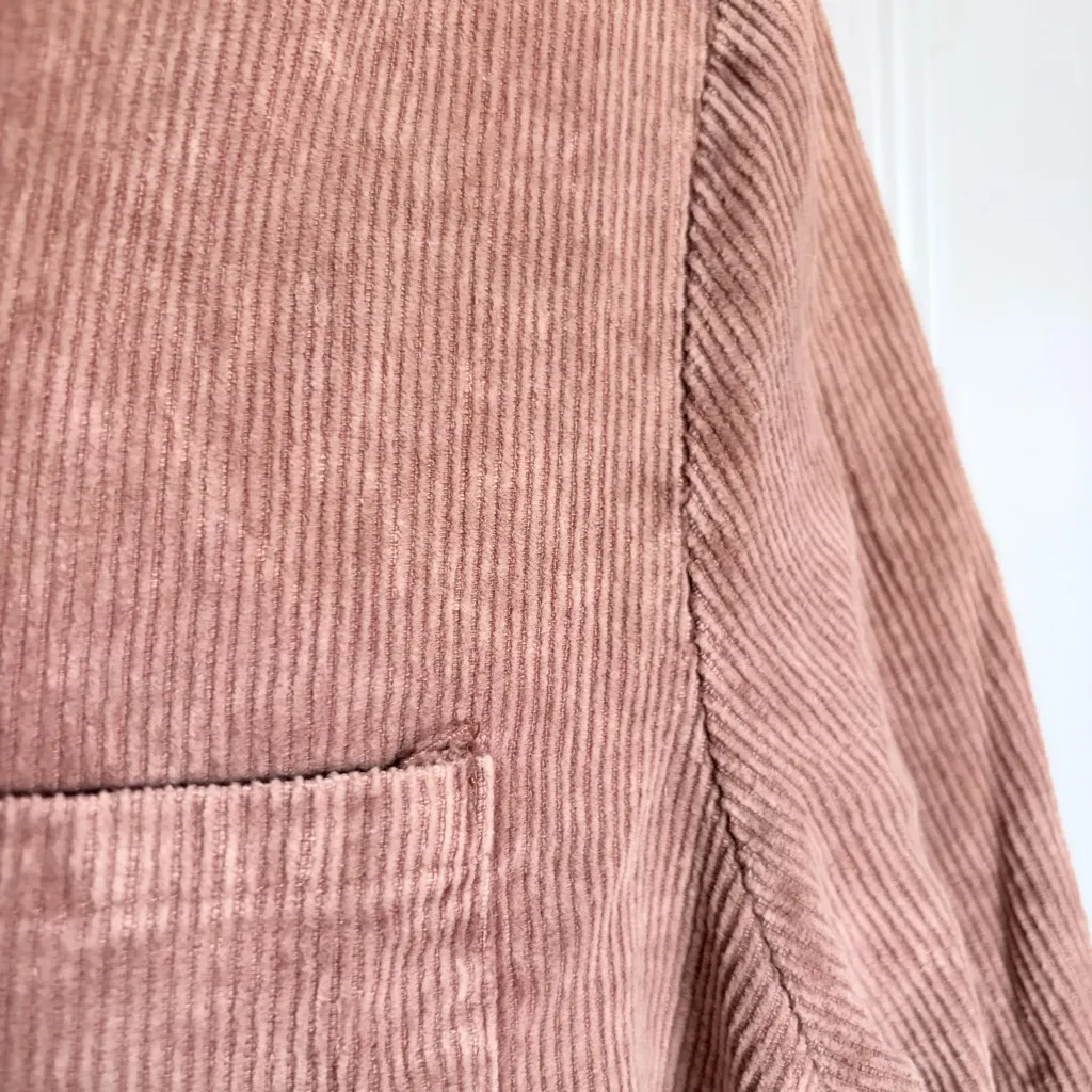 NWOT Peach Love California Tan Oversized Corduroy Shirt Small - Image 3