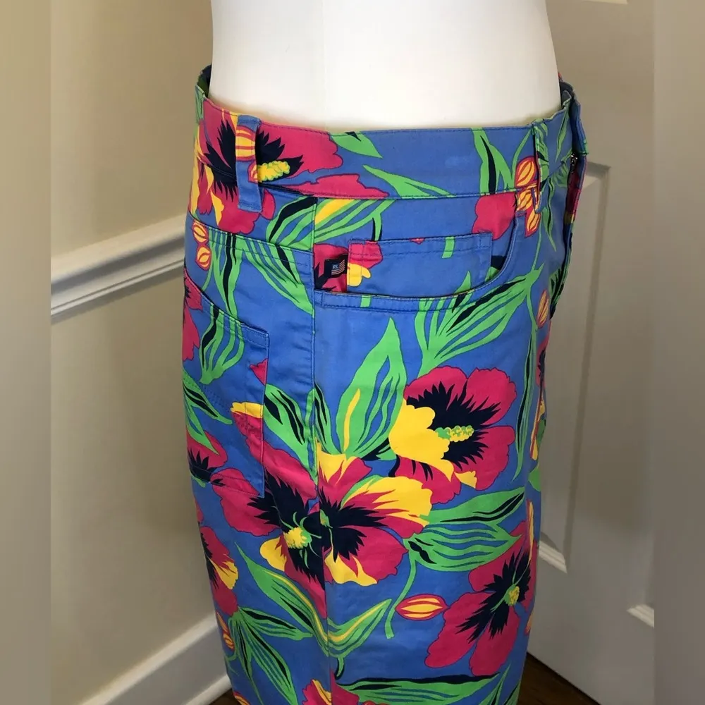 RALPH LAUREN Brilliant Oversized Tropical Flowers Pattern Pencil Skirt RUNS BIG - Image 10