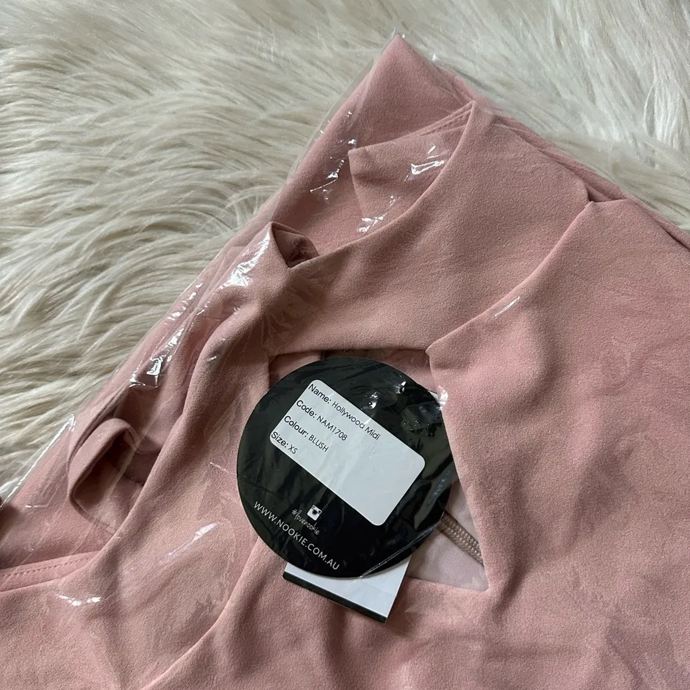 NOOKIE Hollywood Midi Dress In Blush - Image 4