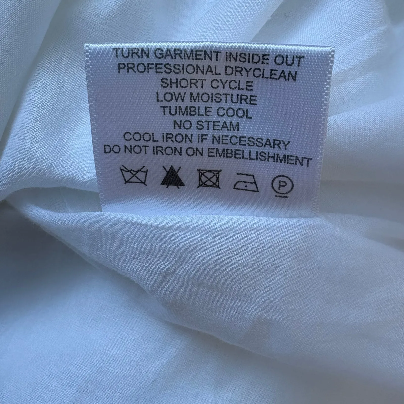 Tory Burch Beaded Mini Dress Tunic Sz 4 White Linen Brown Floral Embellished - Image 9