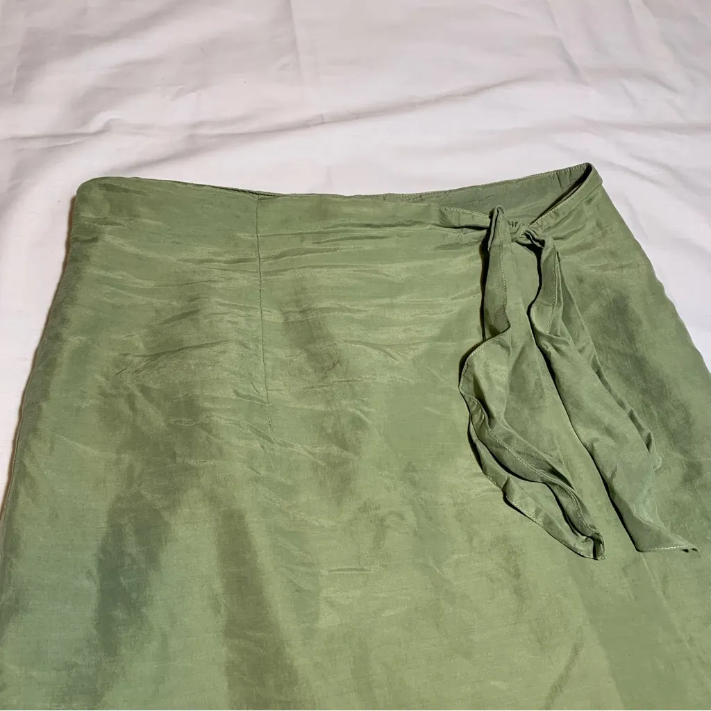 Sage Midi Pencil Skirt Green Size 10 - Image 6
