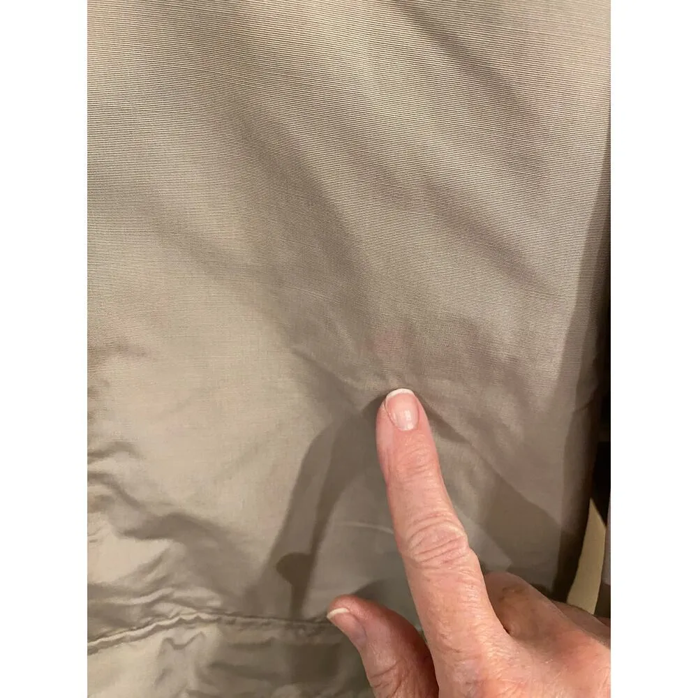 Woolrich  Vintage Light Jacket Womens Size Large Beige Hooded wool blend lined - Image 13