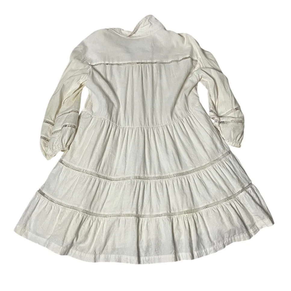 MAEVE Bettina Dress Anthropologie Cream Color Loose Fit Boho Size Medium - Image 6